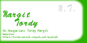 margit tordy business card